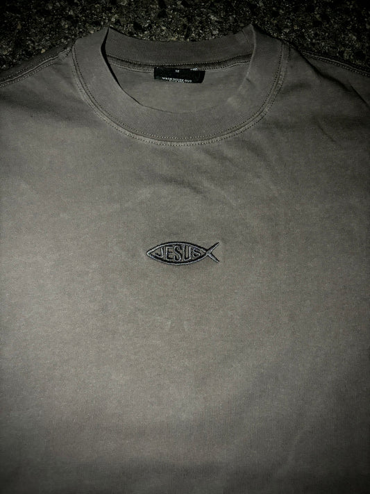 JESUS FISH - HEAVY FADED TEE